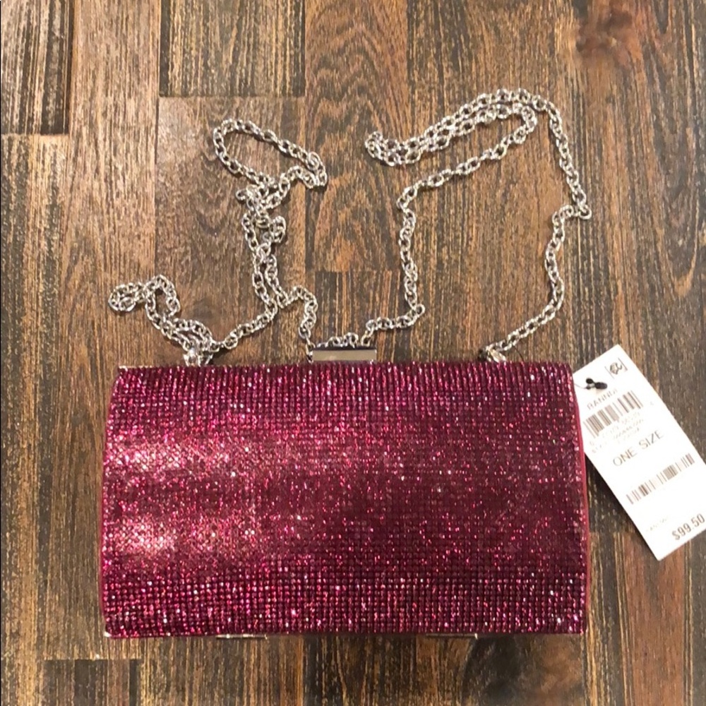 INC Ranndi One Size Fuschia Clutch NWT